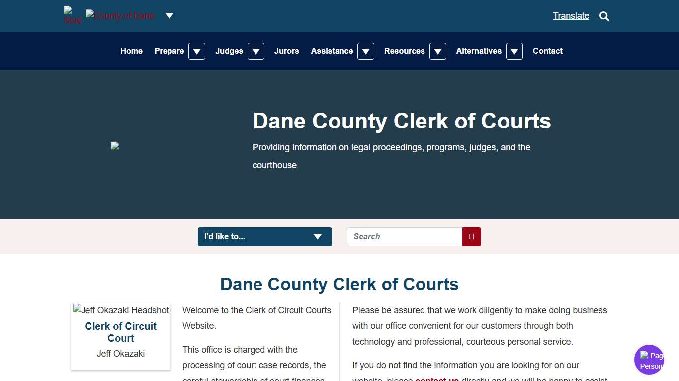 Home Page Dane County Clerk of Courts